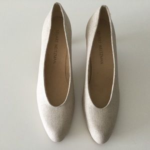 NEW Stuart Weitzman Shoes Sz 7 N Linen Chicpump